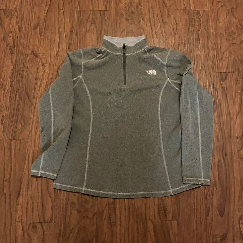 The-north-face Women's Grey and Green Sweatshirt